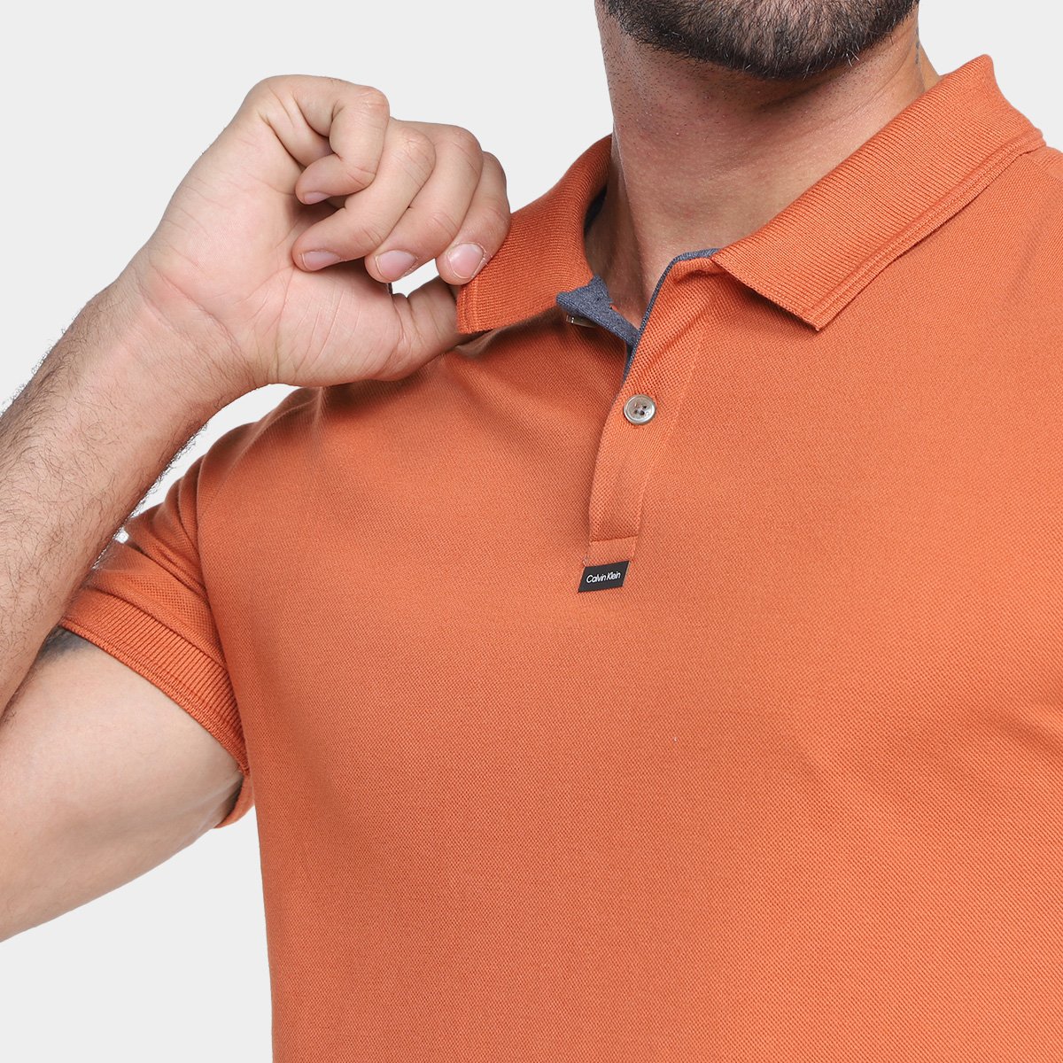 Camisa Polo Calvin Klein Premium Manga Curta Masculina - Tam: M - 2