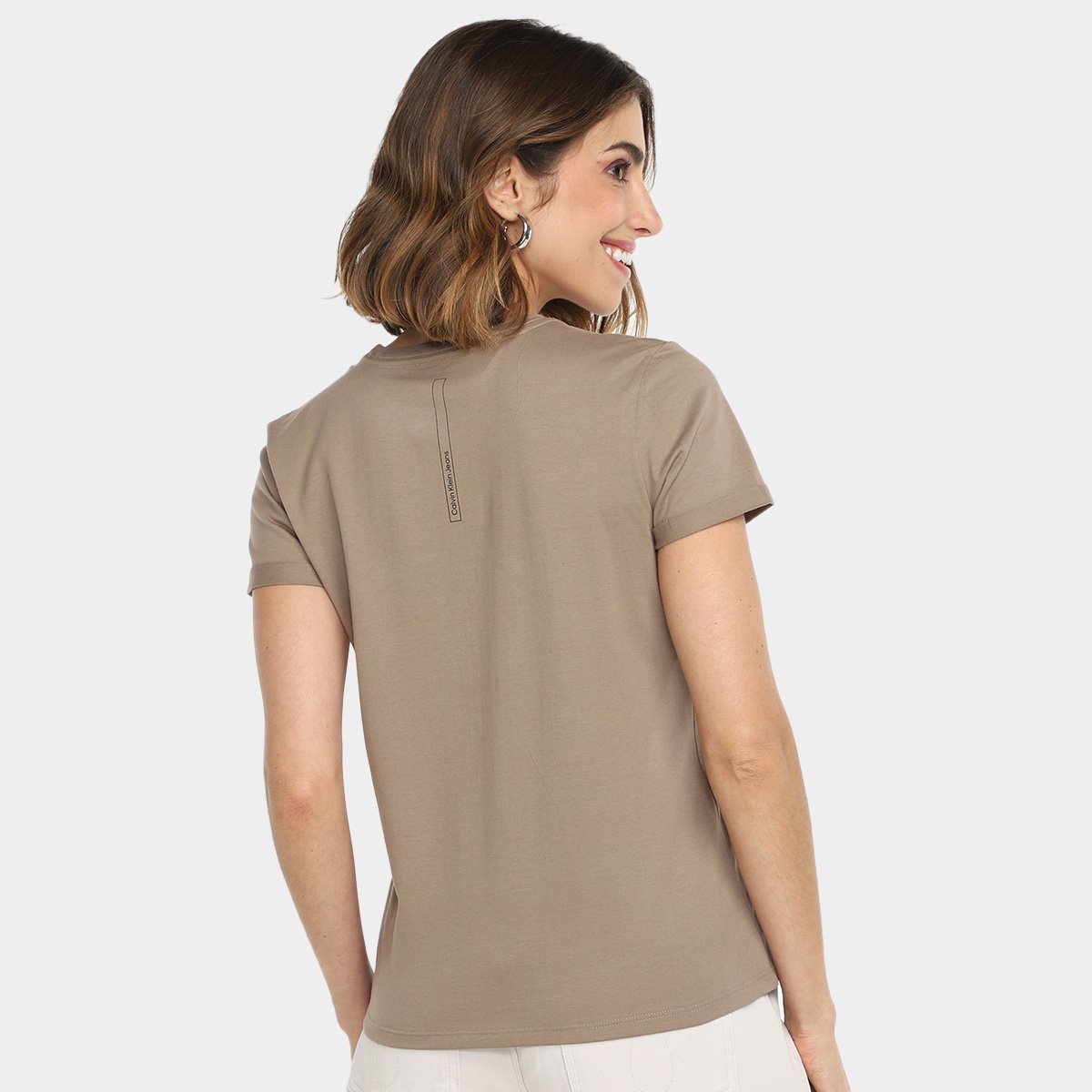 Camiseta Calvin Klein Logo I Feminina - Tam: M - 1