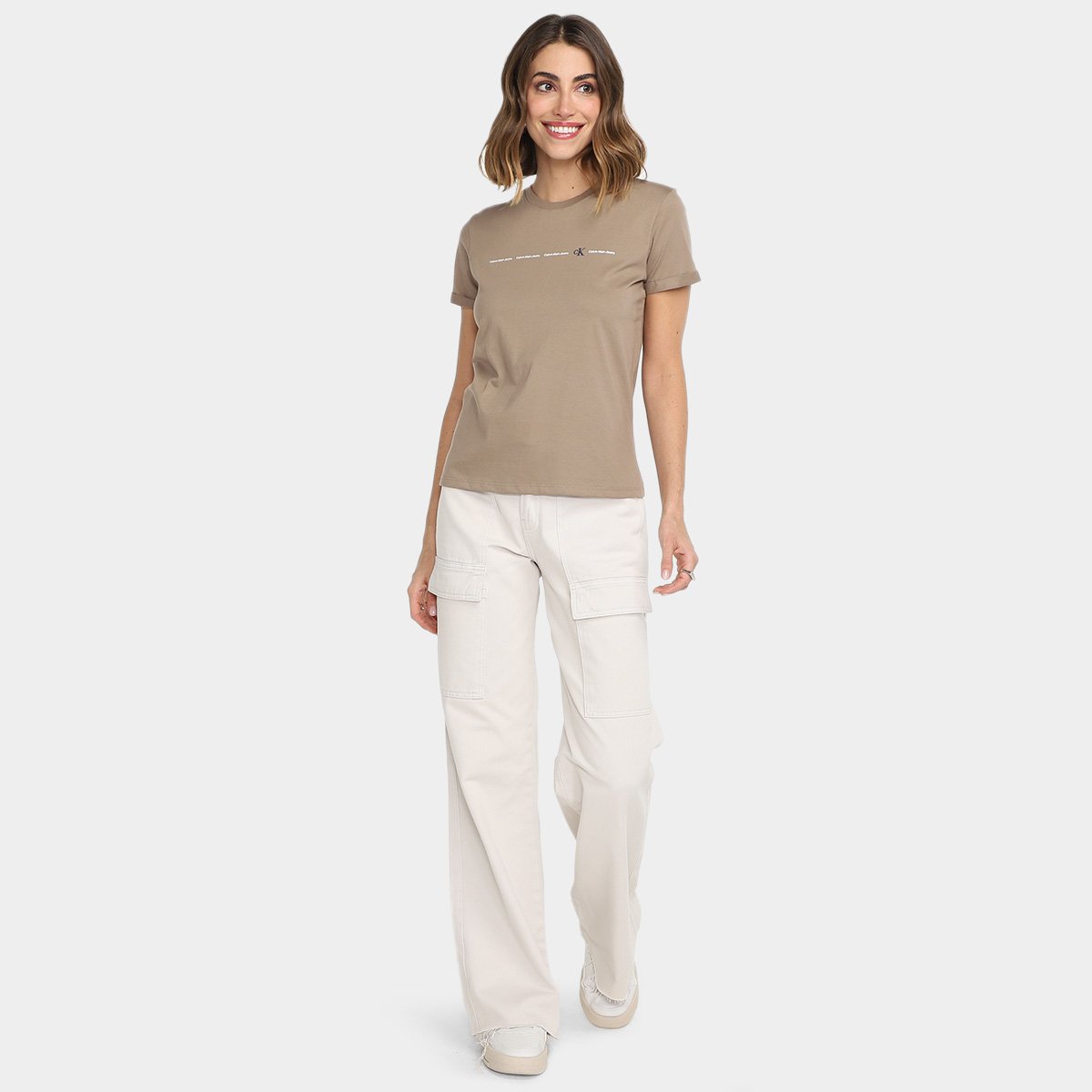 Camiseta Calvin Klein Logo I Feminina - Tam: M - 3