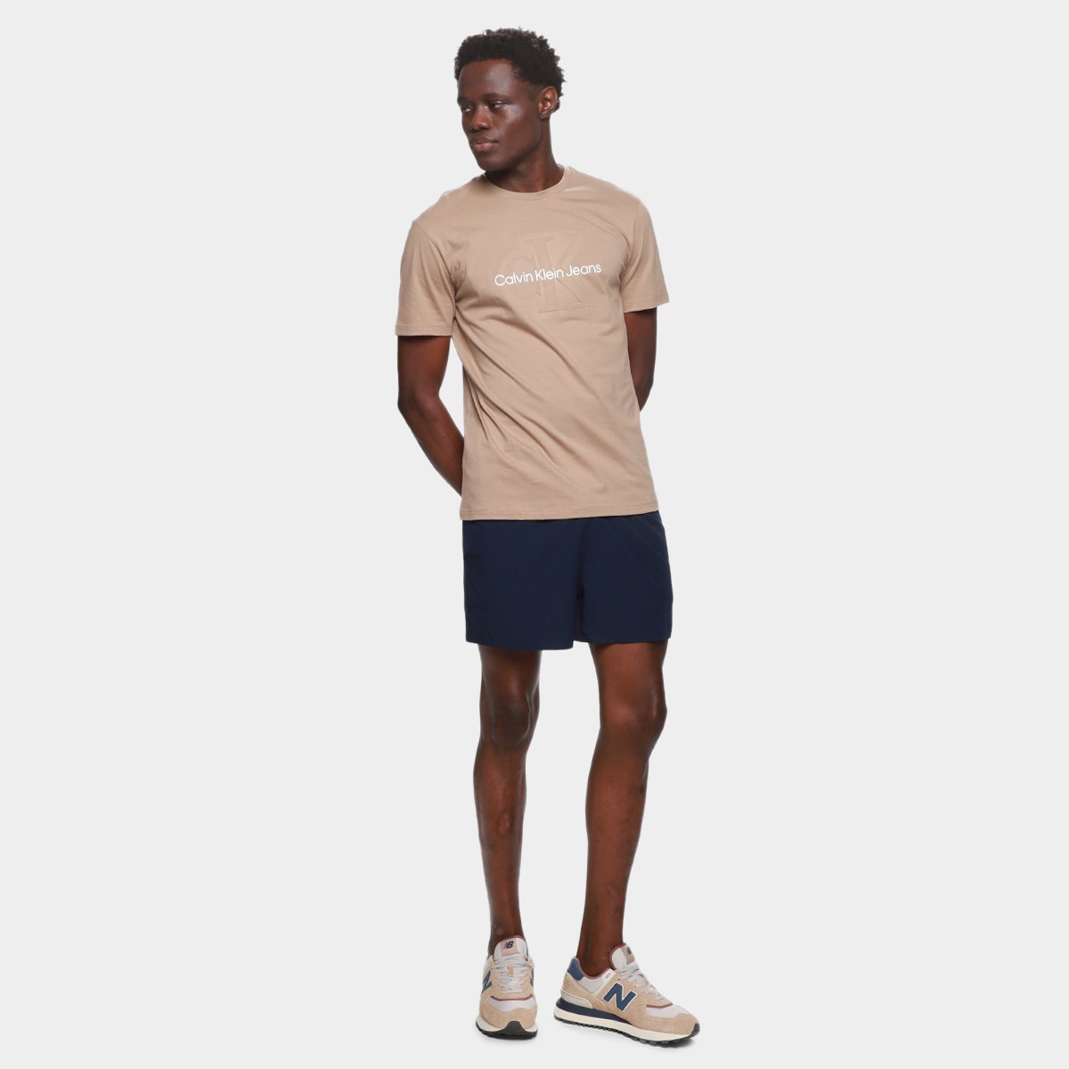 Camiseta Calvin Klein Embossed Masculina - Tam: P - 3