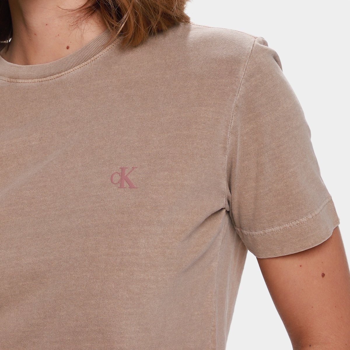 Camiseta Calvin Klein Stone Logo Relevo Feminino - Tam: P - 2