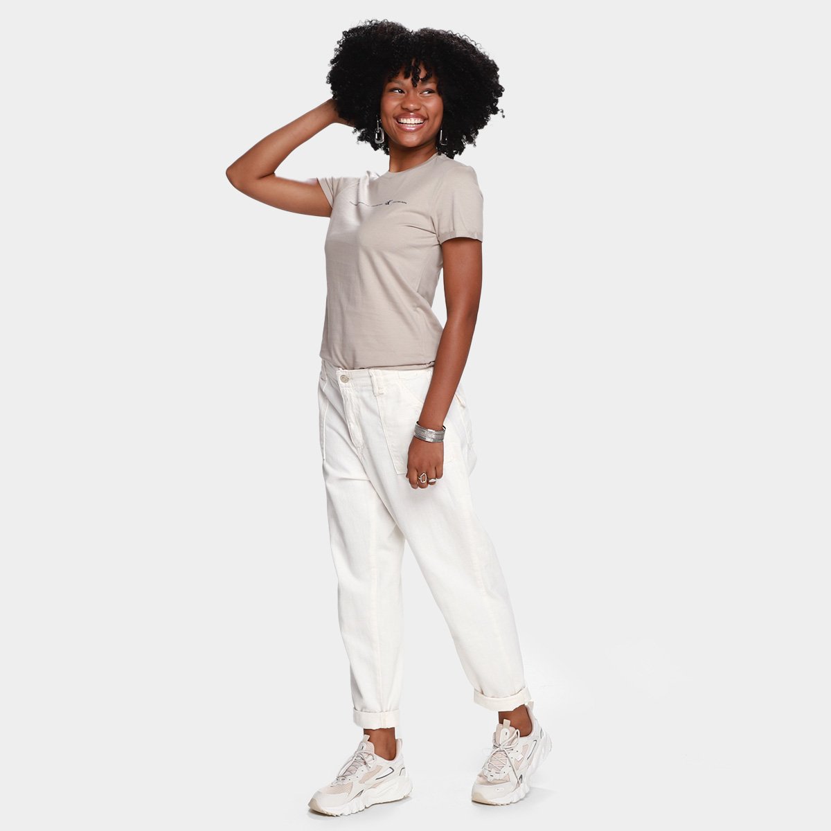 Camiseta Calvin Klein Casual Feminina - Tam: P - 3