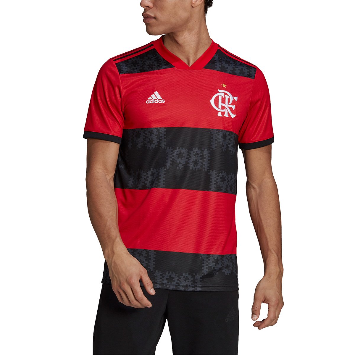 Camisa Flamengo I 21/22 s/n° Torcedor Adidas Masculina - Tam: P - 5