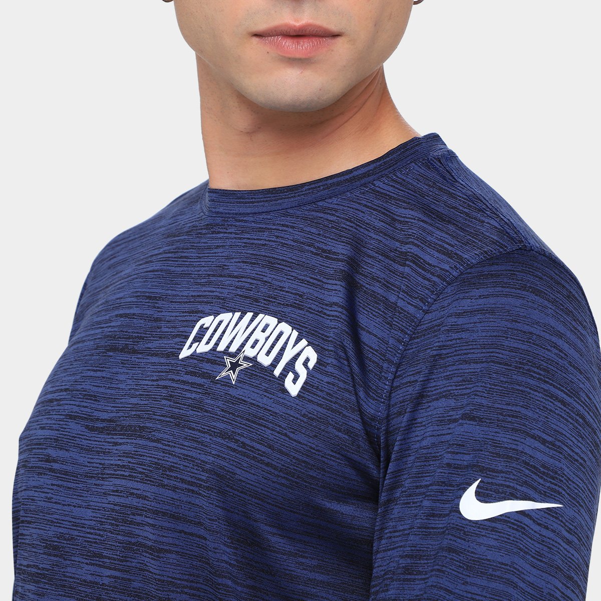 Camiseta Nike Dallas Cowboys Drop 2 Dri-FIT Team Velocity Manga Longa Masculina - Tam: P - 2