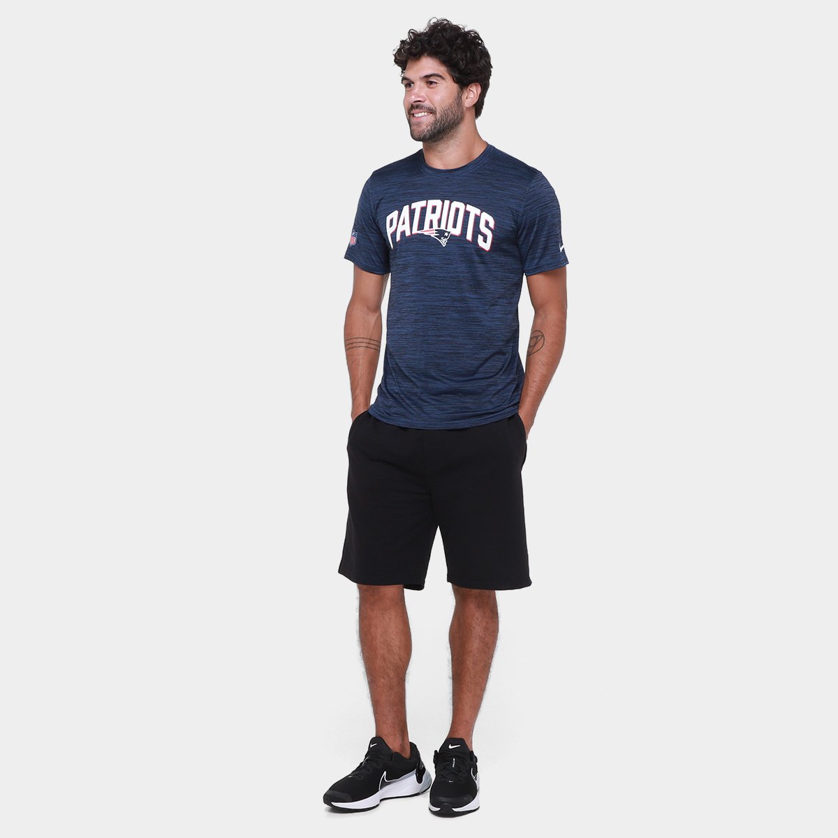 Camiseta NFL New England Patriots Nike Drop 2 Dri-fit Team Velocity Masculina - Tam: P - 3