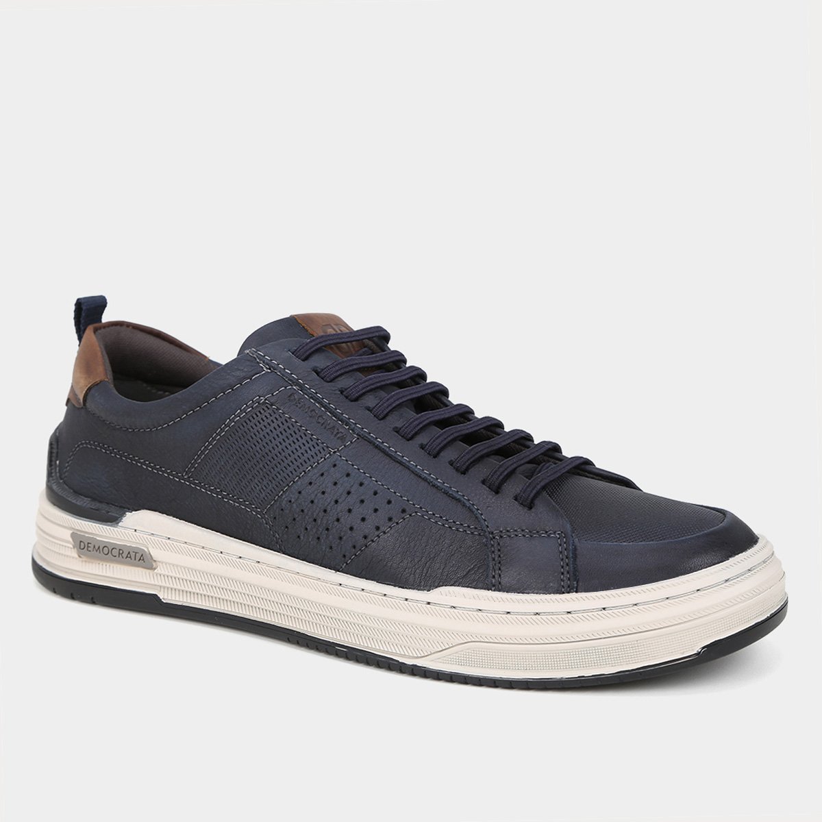 Tênis Couro Democrata Denim Mike Masculino - Tam: 43 - 1