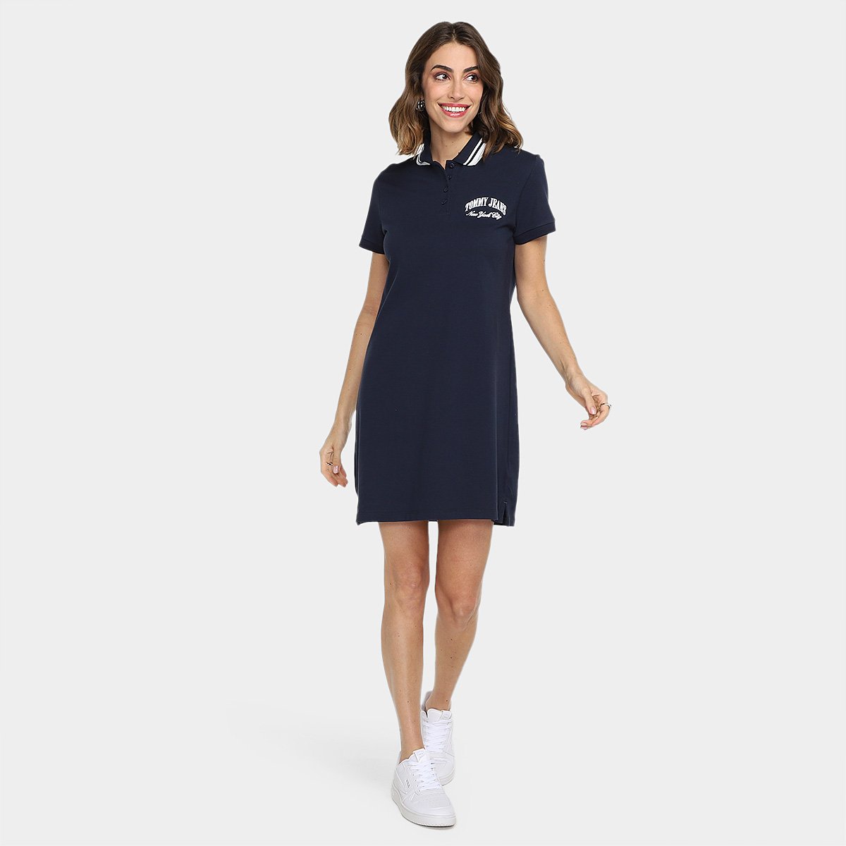 Vestido Curto Tommy Hilfiger Tipping Polo Feminino - Tam: M - 3