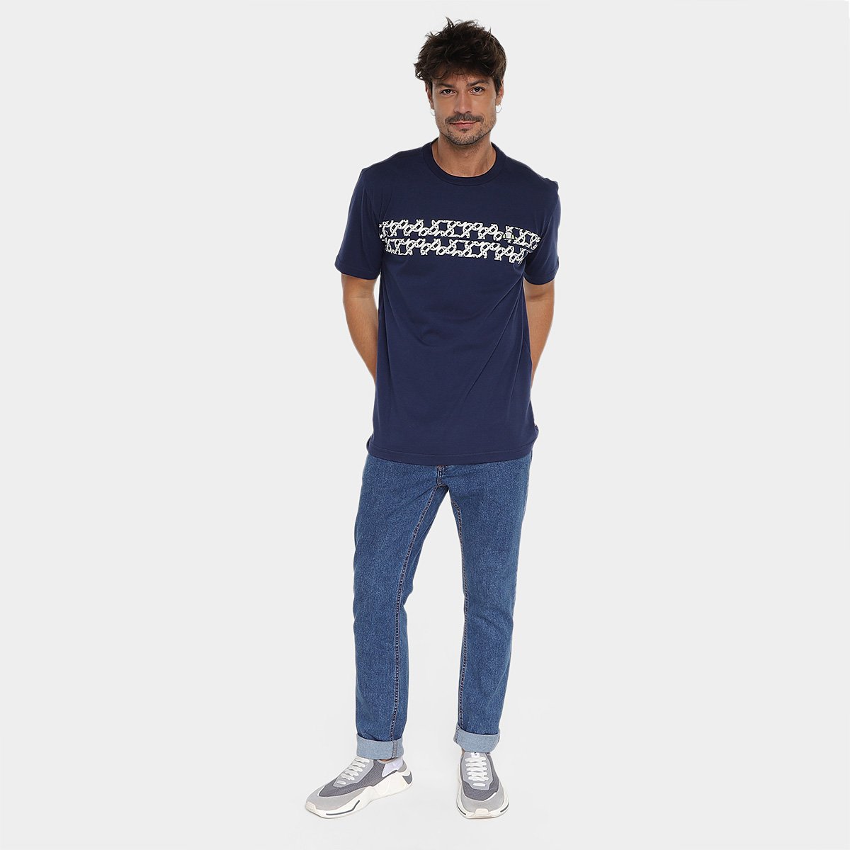 Camiseta Ellesse Estampada + Logo Bordado Masculina - Tam: P - 3
