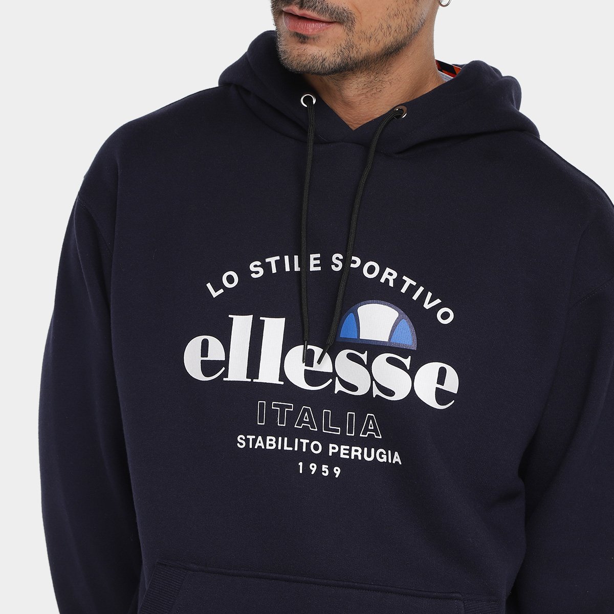 Blusa Moletom Ellesse Perugia Com Capuz Masculina - Tam: GG - 2