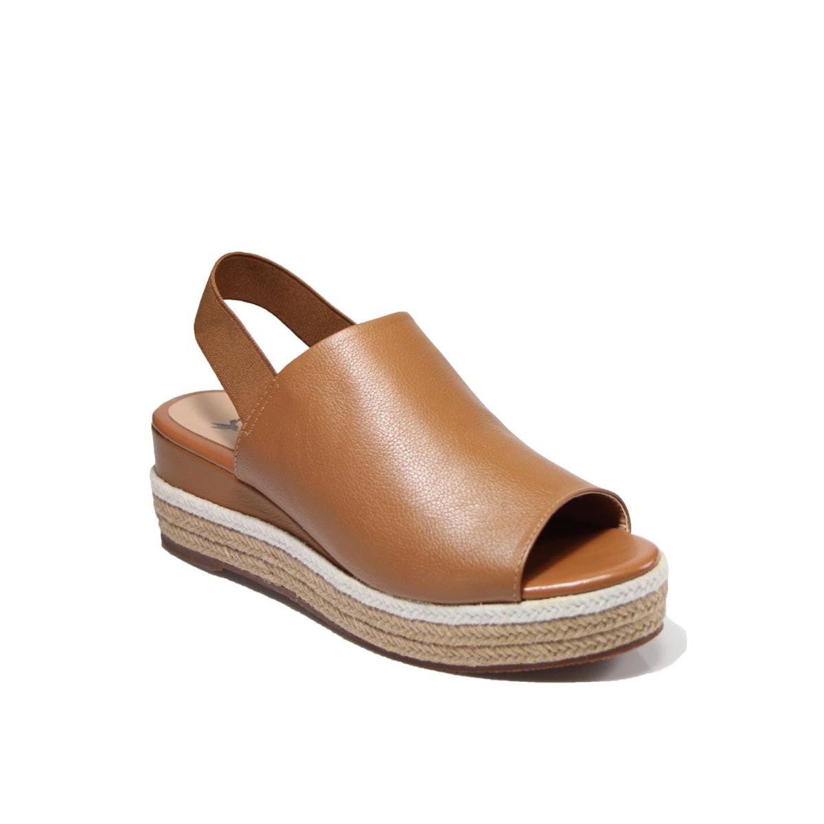 69700 Sandália plataforma caramelo com juta - 40 - Caramelo | Netshoes