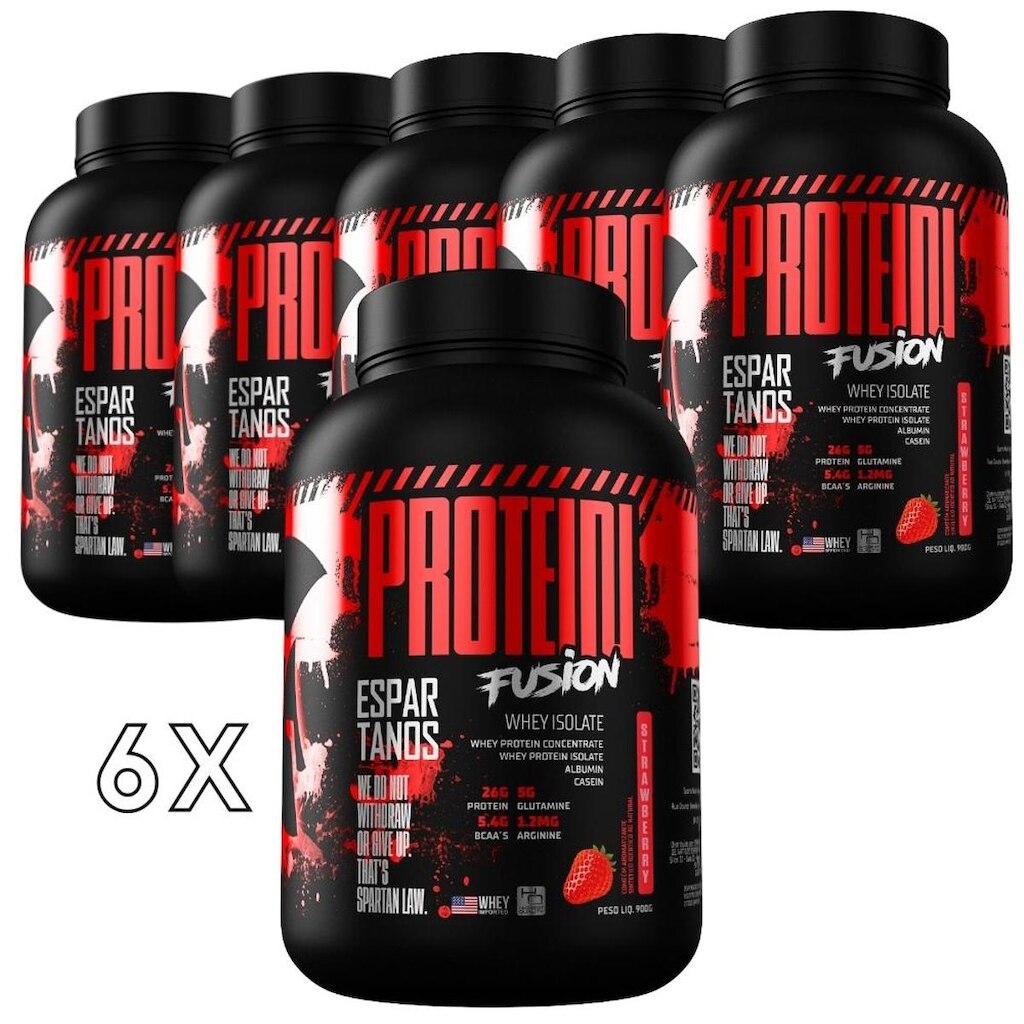 6x Protein Fusion Whey Isolate 900g - Kit Atacado Cx Fechada
