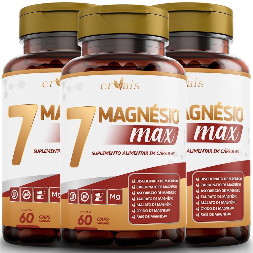 7 Magnésio Max - 3 Frascos