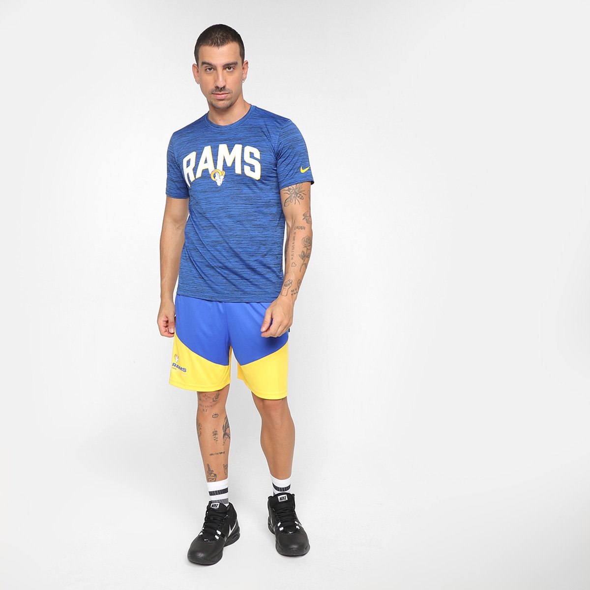 Bermuda Nike Los Angeles Rams Dri-FIT Knit Masculina - Tam: P - 3