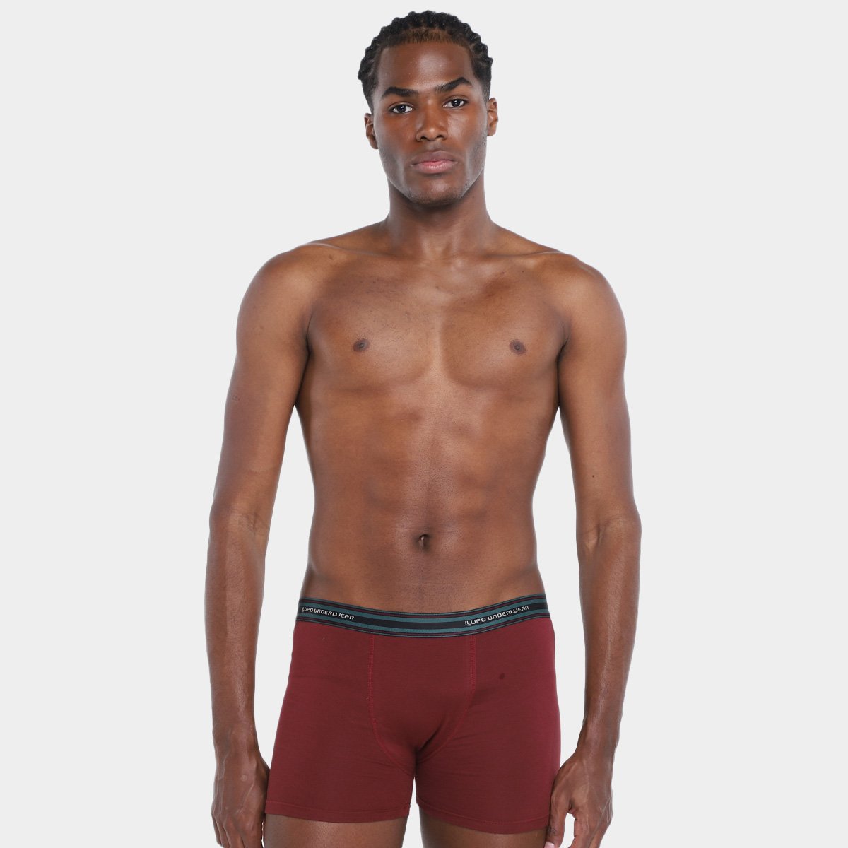 Kit Cueca Boxer Lupo Algodão Masculina - 10 Peças - Tam: P - 1