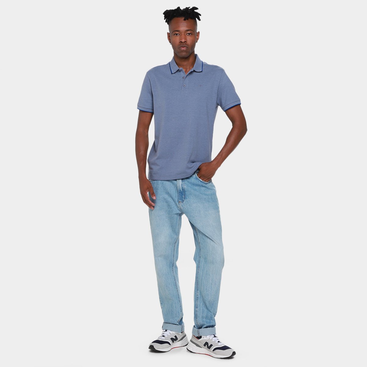 Camisa Polo Ellus Piquet Melange Classic Masculina - Tam: P - 3