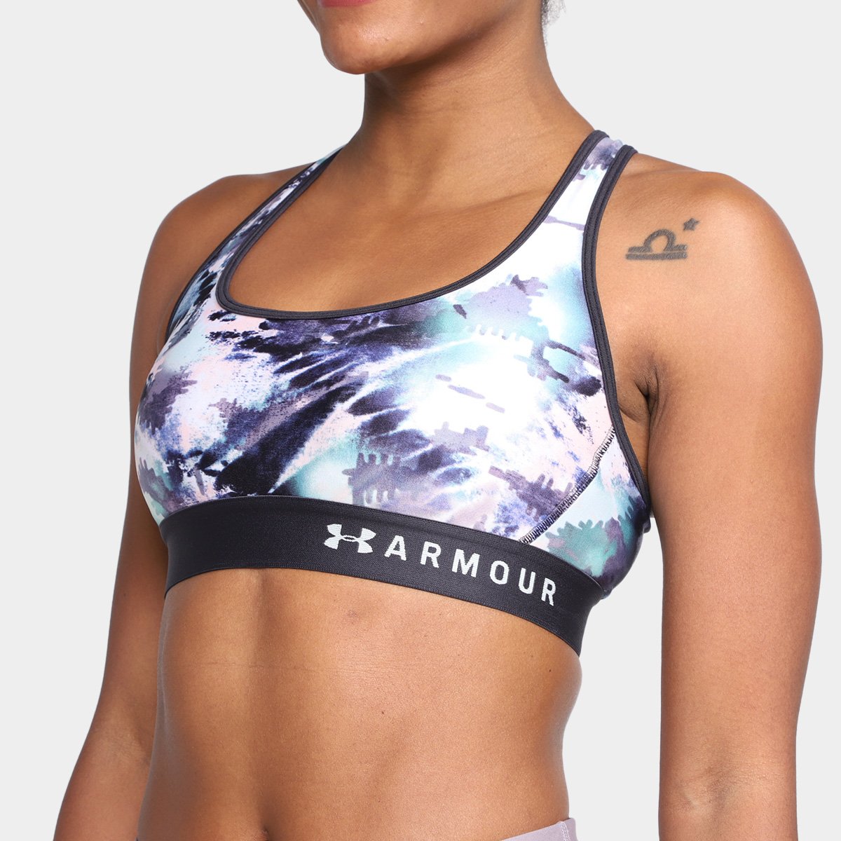 Top Under Armour Mid Crossback Print Média Sustentação - Tam: EP - 2