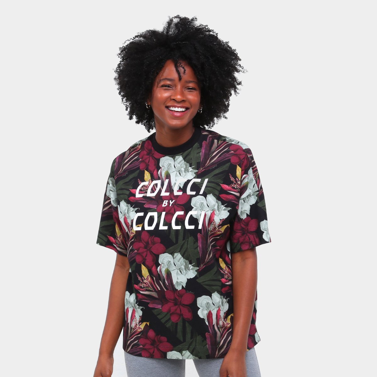 Camiseta Colcci Full Flowers Feminina