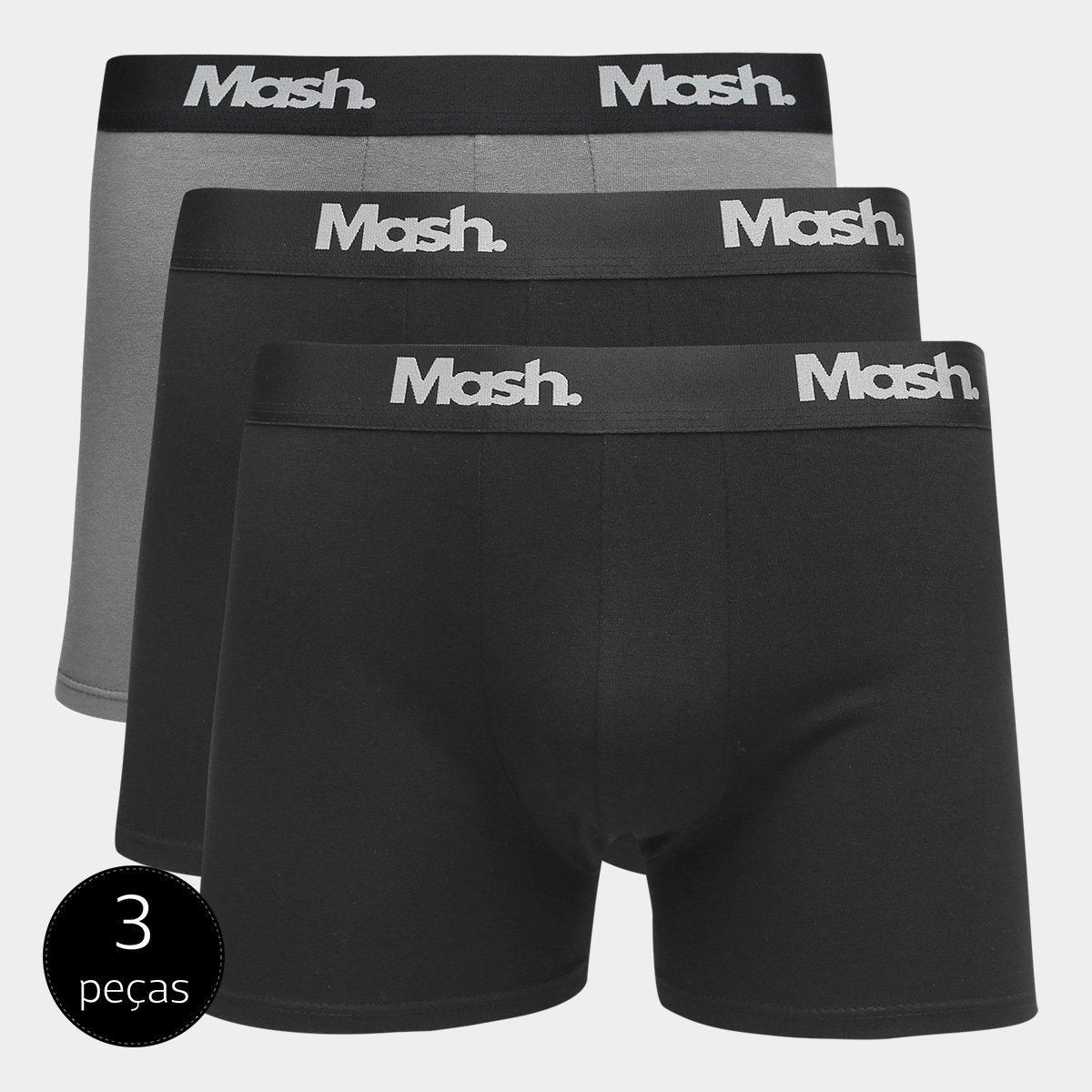 Kit Cueca Boxer Mash Cotton 3 Peças