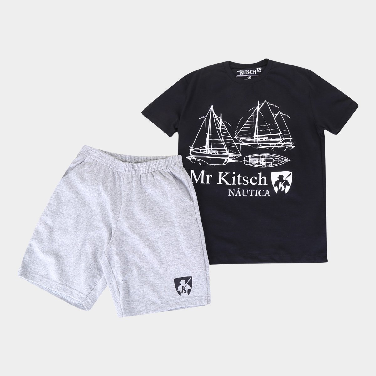Conjunto Juvenil MR. Kitsch Náutica Camiseta + Short Masculino