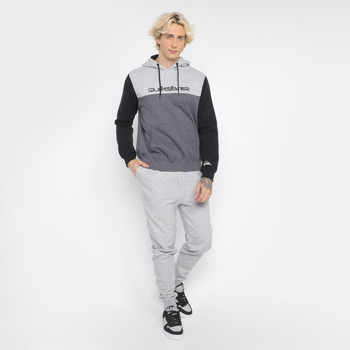 Moletom Quiksilver Block Company Capuz Masculino - Tam: M - 3