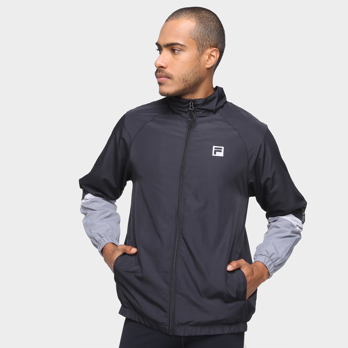 Jaqueta Fila Tape Block Gola Alta Masculina