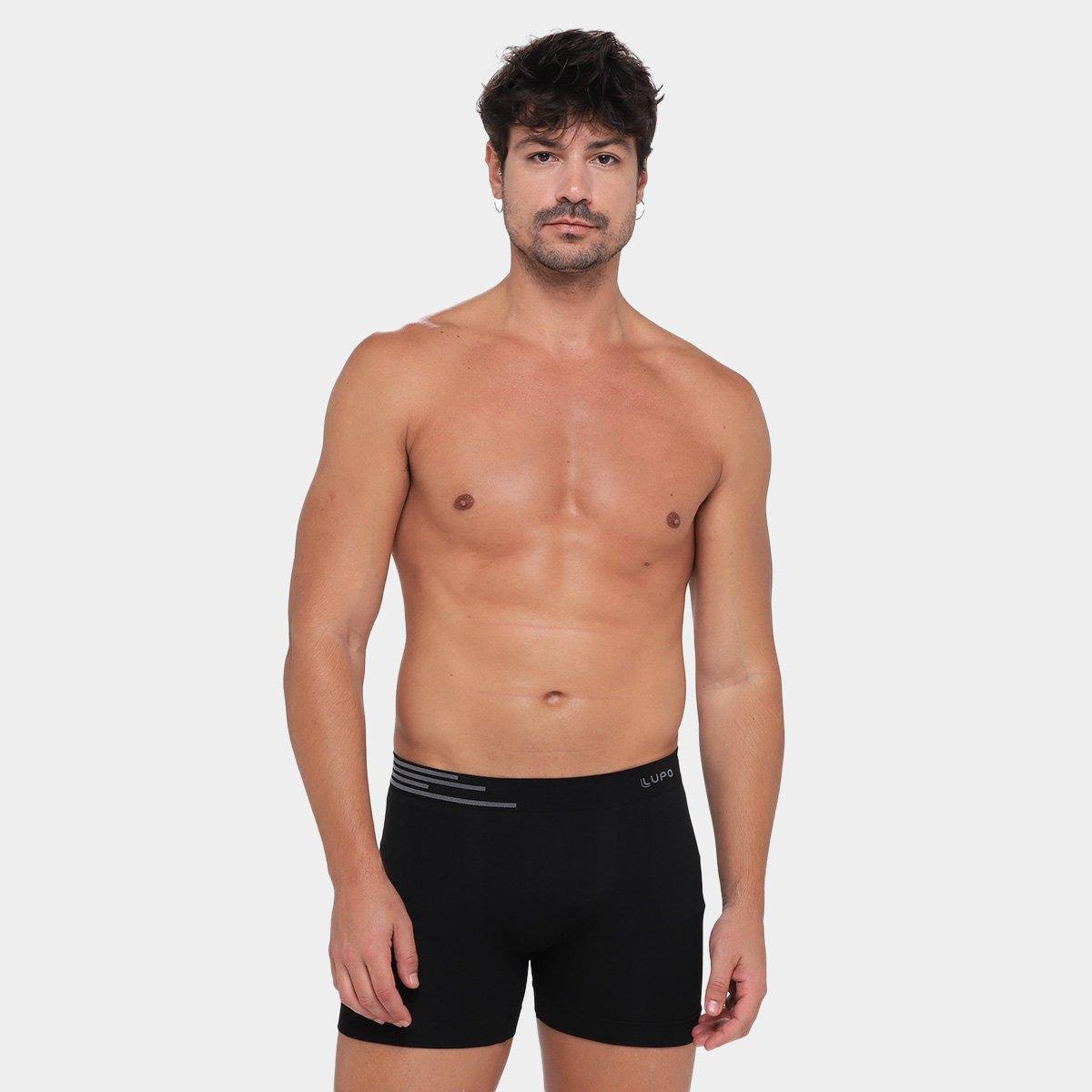 Kit Cueca Boxer Lupo Microfibra Sem Costura 2 Peças - Tam: P - 1