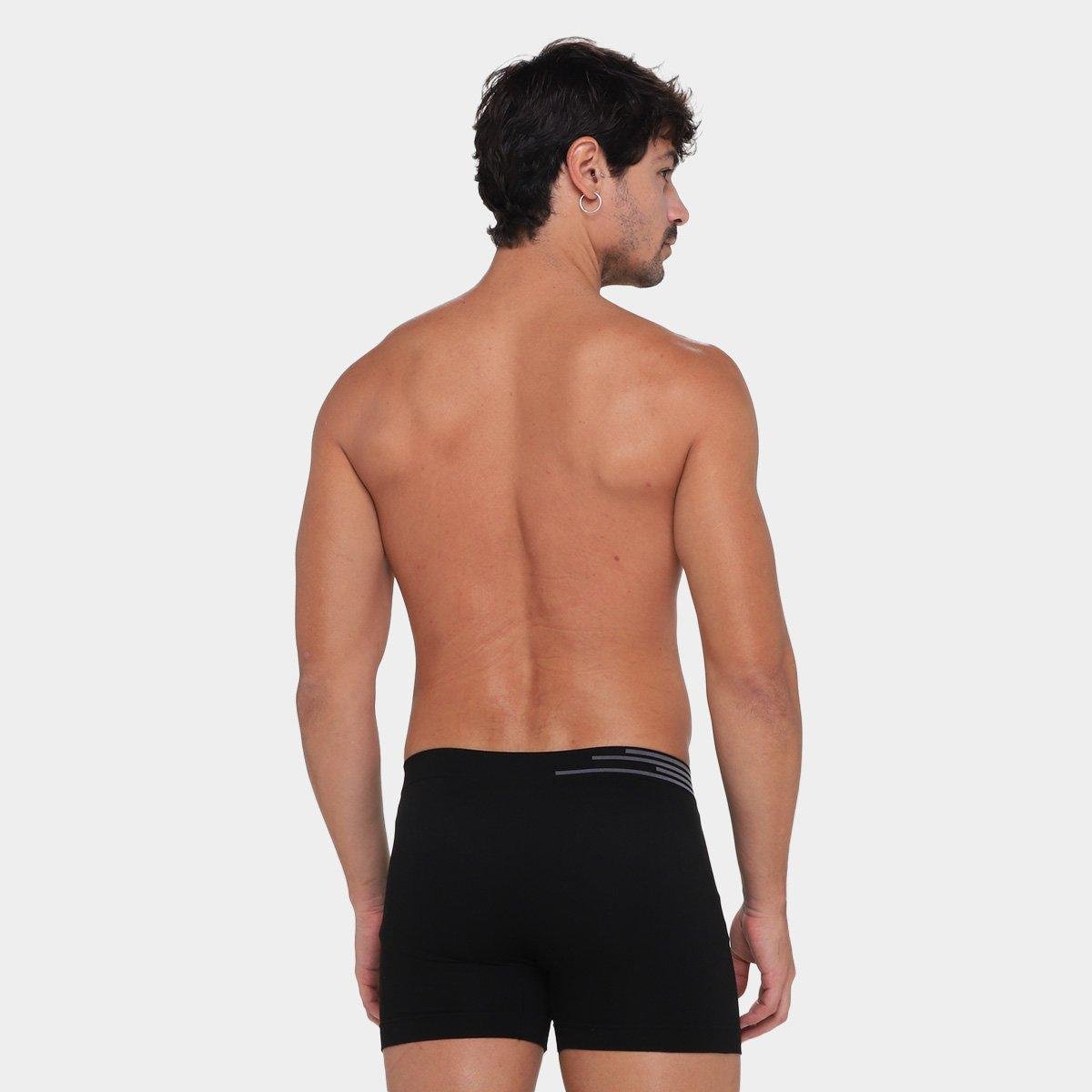 Kit Cueca Boxer Lupo Microfibra Sem Costura 2 Peças - Tam: P - 2