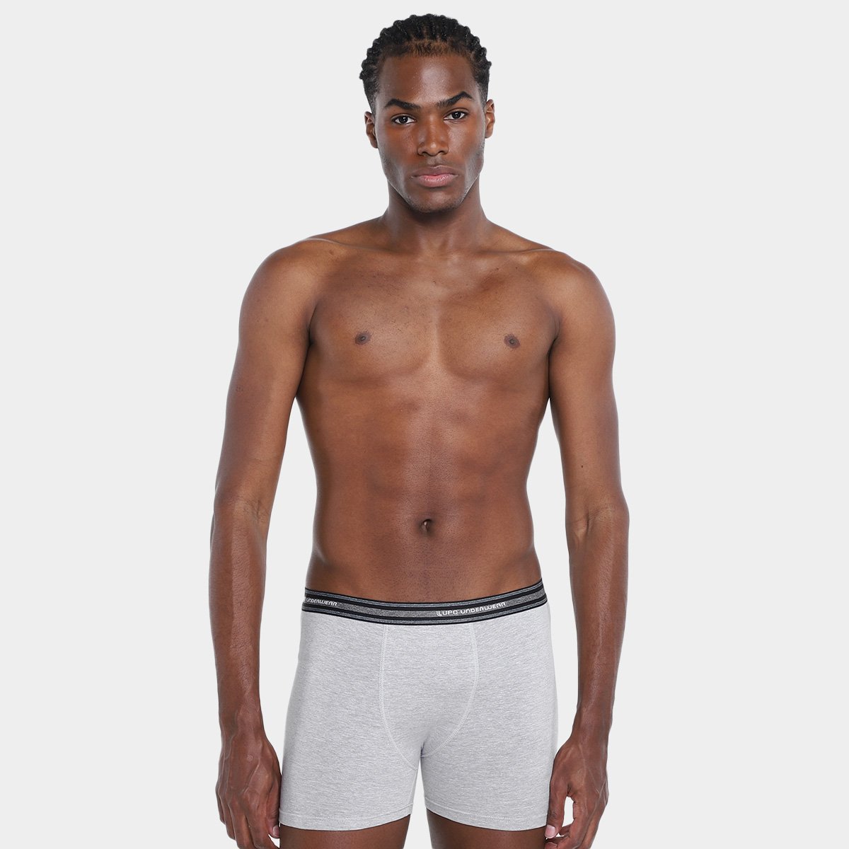 Kit Cueca Boxer Lupo Algodão Masculina - 4 Peças - Tam: P - 1