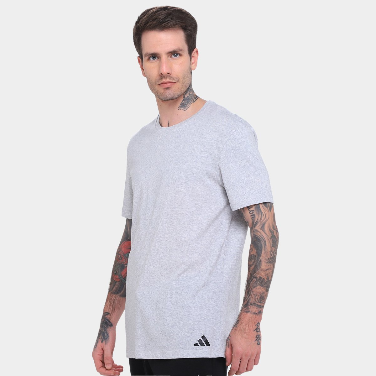 Kit Camiseta Adidas Básicas 3 Peças Masculino - Tam: M - 3