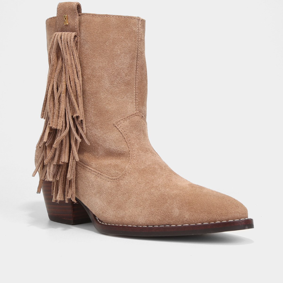 Bota Texana Santa Lolla Com Franja Cano Médio Feminina - Tam: 37 - 2