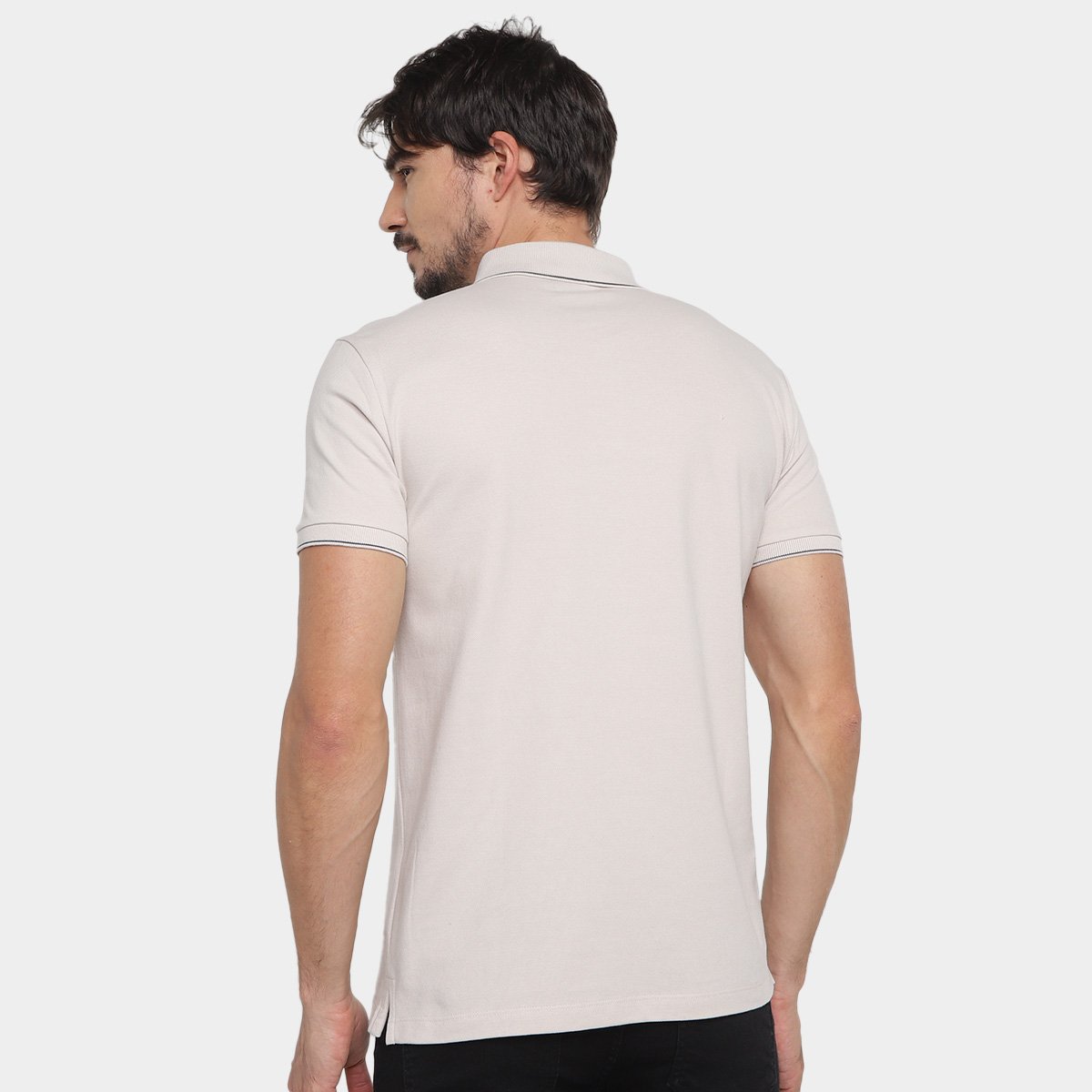Camisa Polo Calvin Klein Slim Básica Friso Masculina - Tam: M - 1