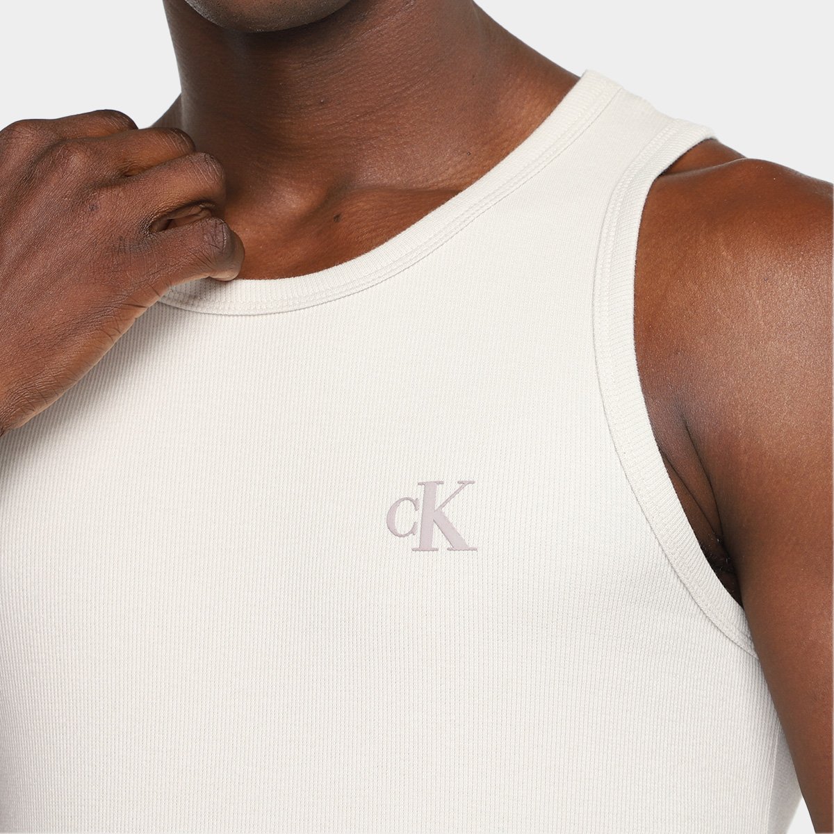 Regata Calvin Klein Ribana Logo Monogram Masculina - Tam: P - 2