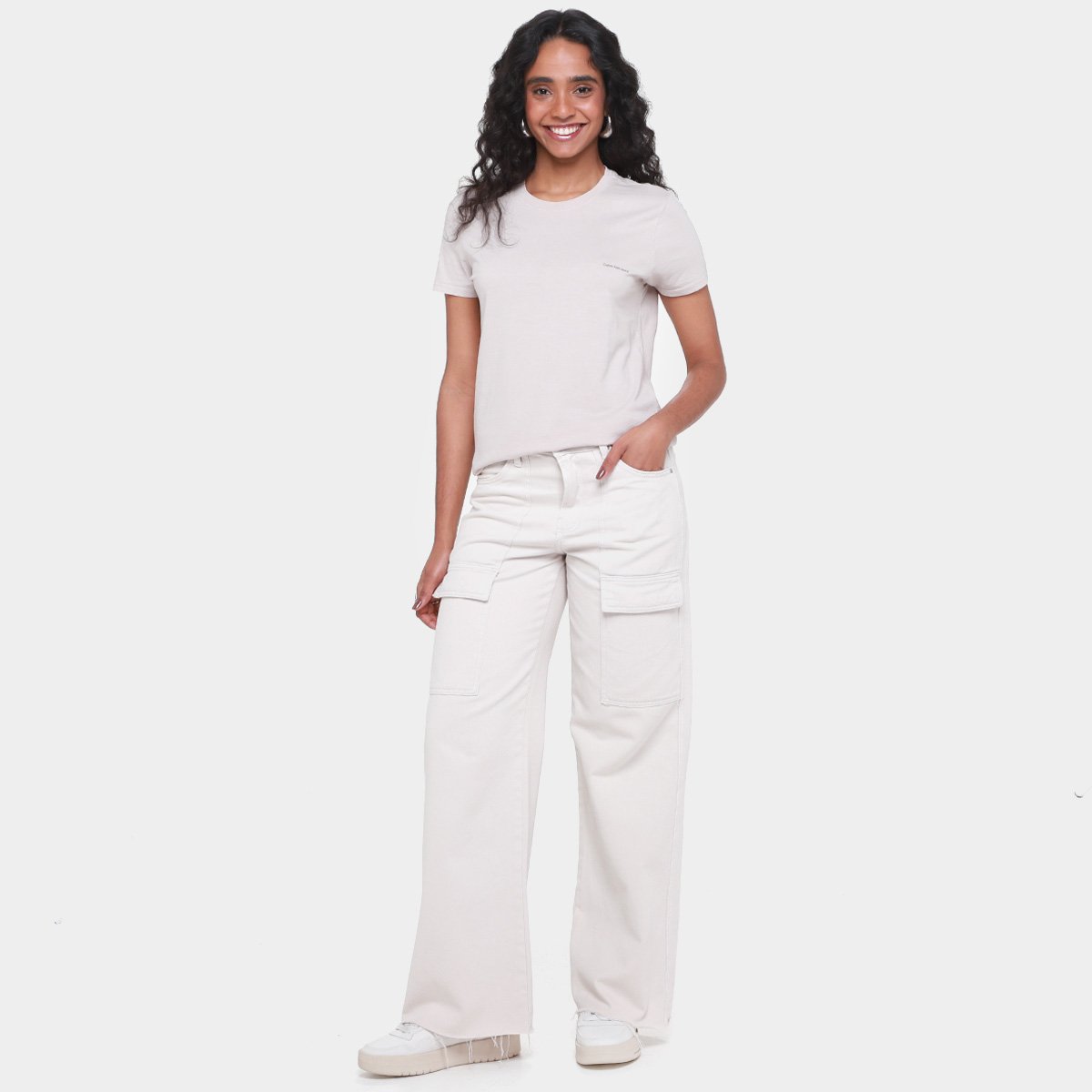 Camiseta Calvin Klein Micrologo Feminina - Tam: M - 3