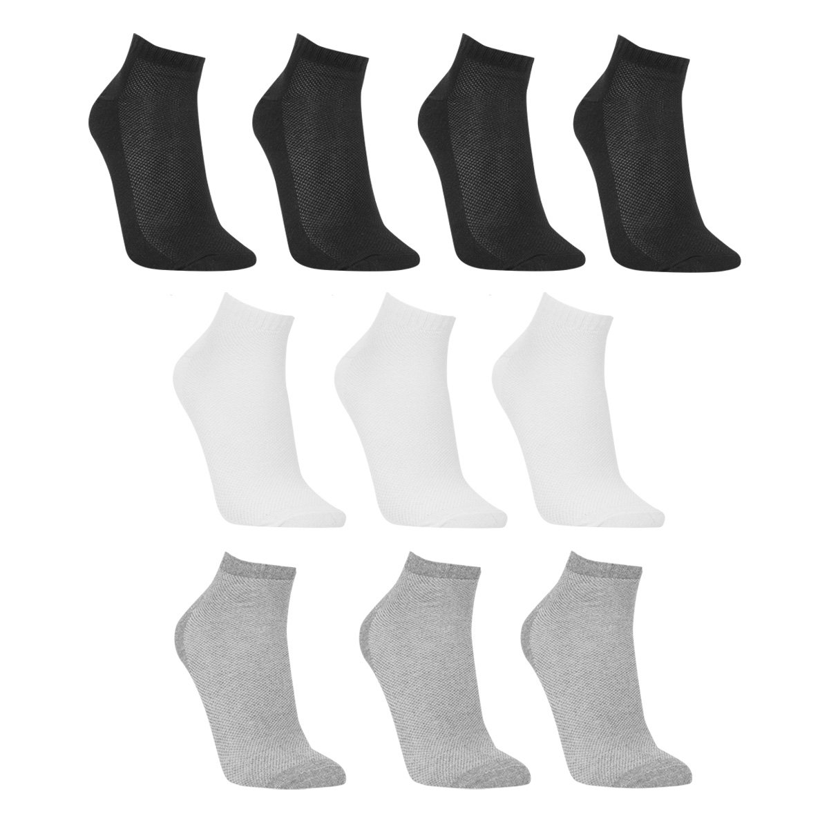 Kit Meias Cia da Meia Cano Curto Básicas Com 10 Pares Masculina