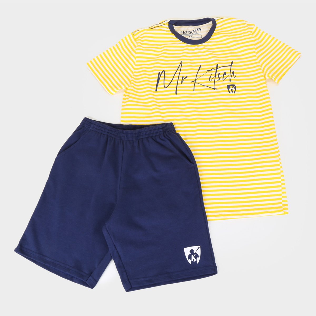 Conjunto Juvenil Mr Kitsch Listrado Masculino