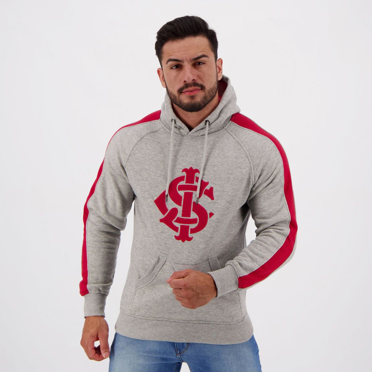 Moletom Internacional Bordado Capuz Masculino