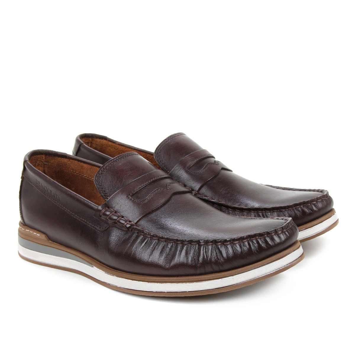 Mocassim Couro Democrata Flow Masculino