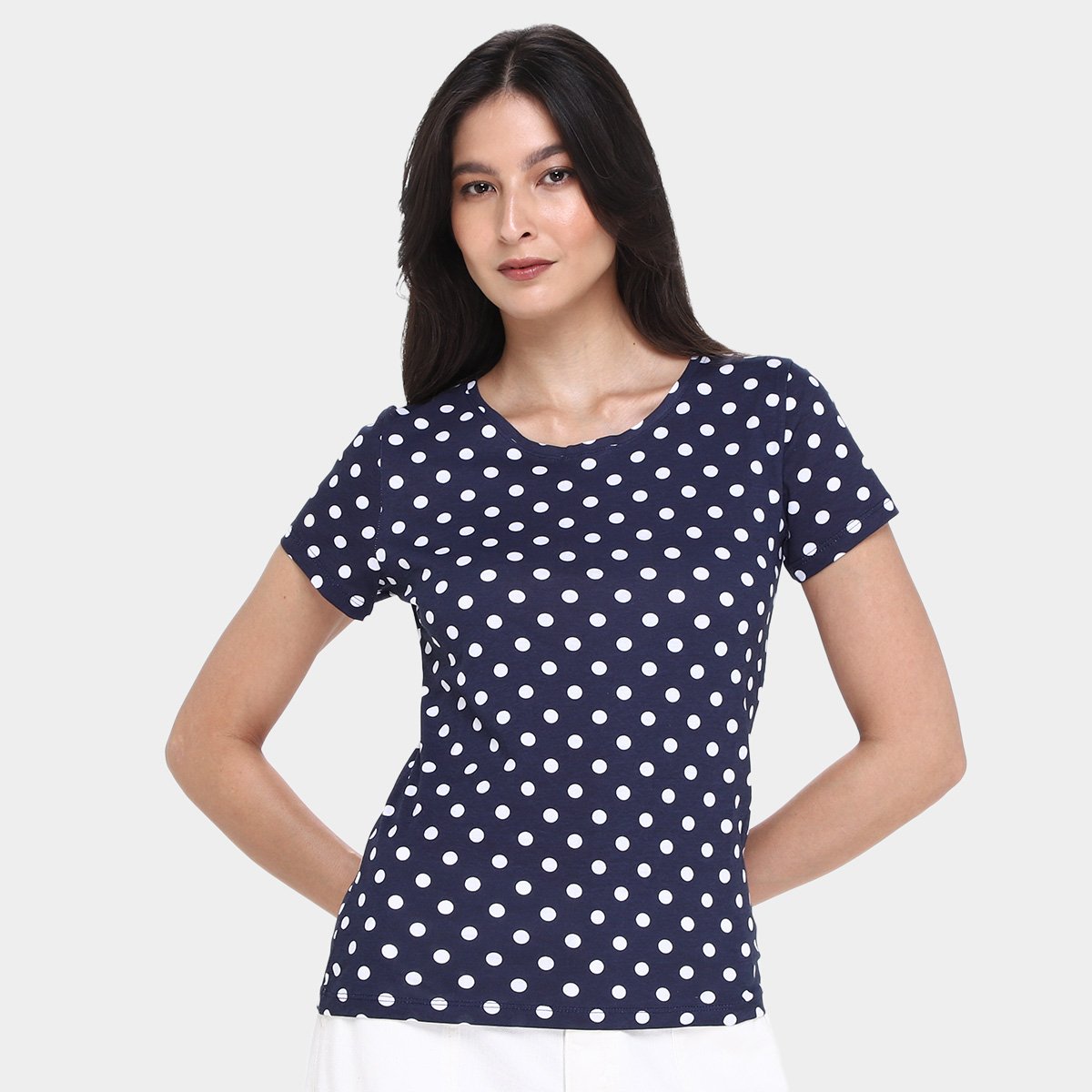 Kit Camiseta Básicos Poá c/ 2 Peças Feminina - Tam: P - 2