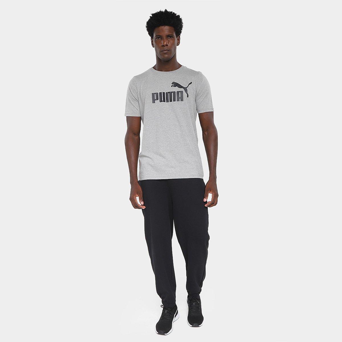 Camiseta Plus Size Puma Essentials Logo Masculina - Tam: EGG - 3