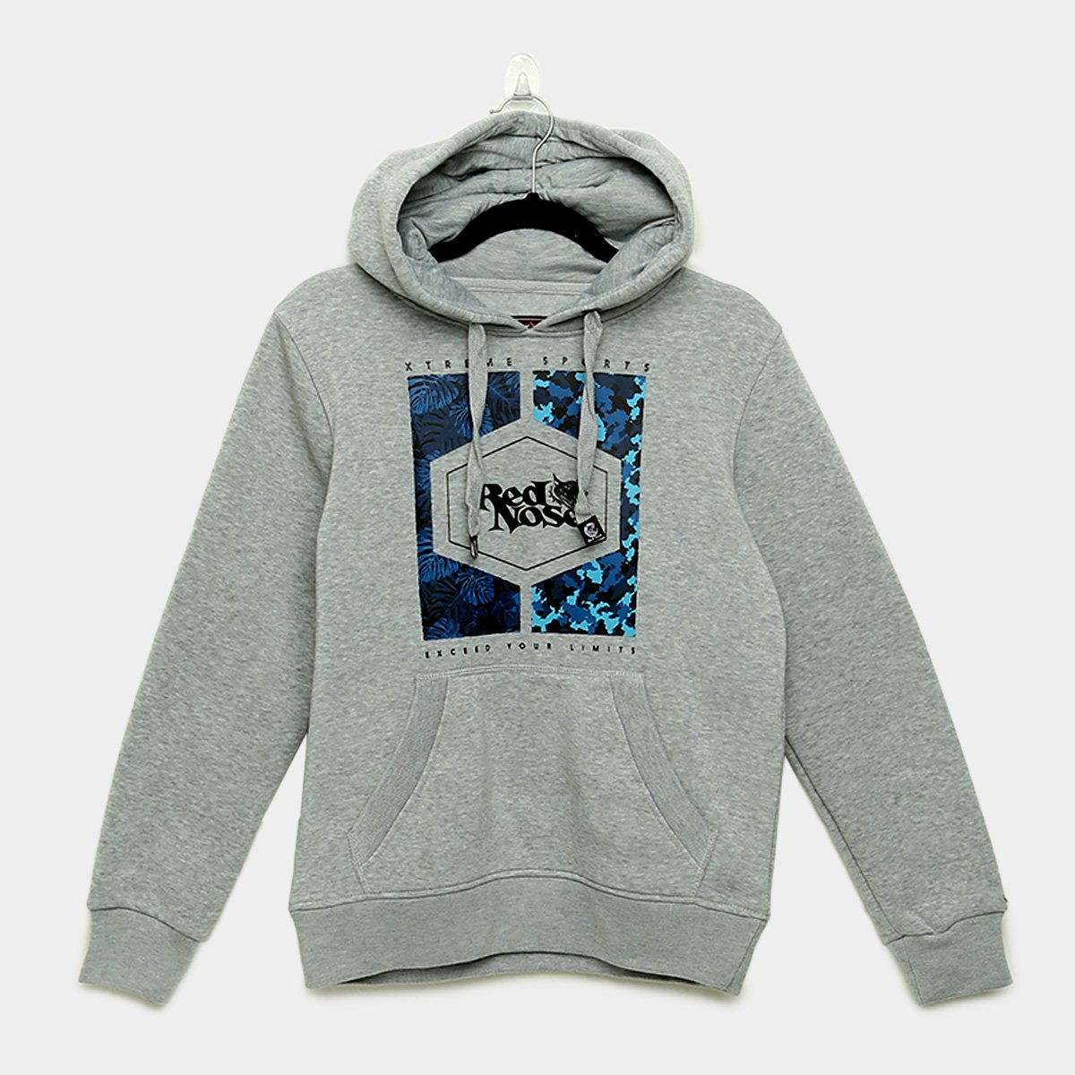 Blusa Moletom Infantil Red Nose Bolso Canguru Capuz Masculino