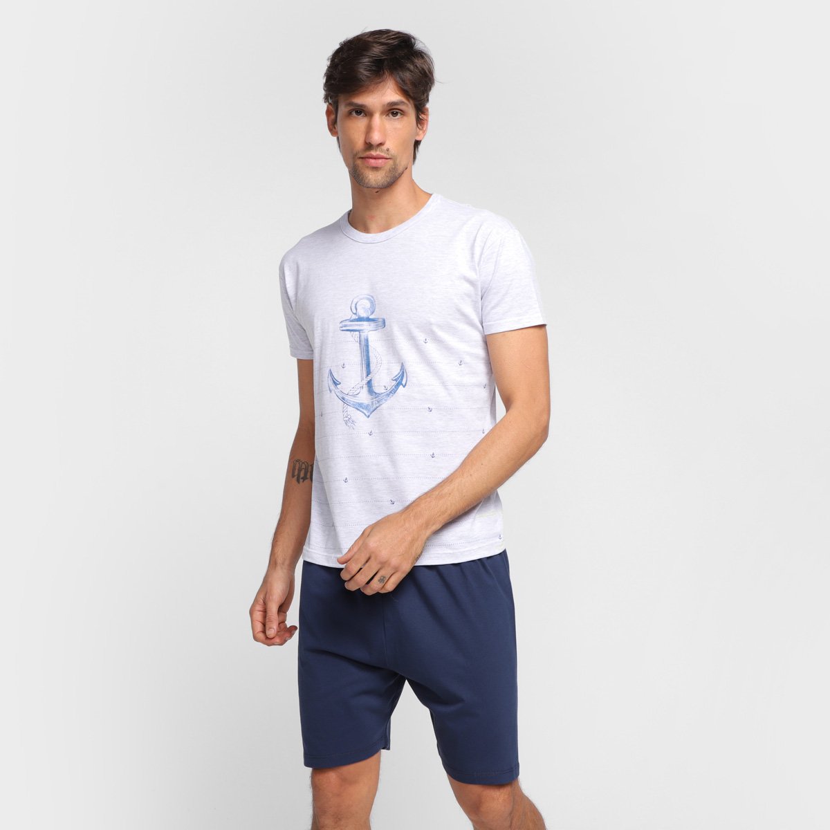 Pijama Curto Malwee Âncora Masculino
