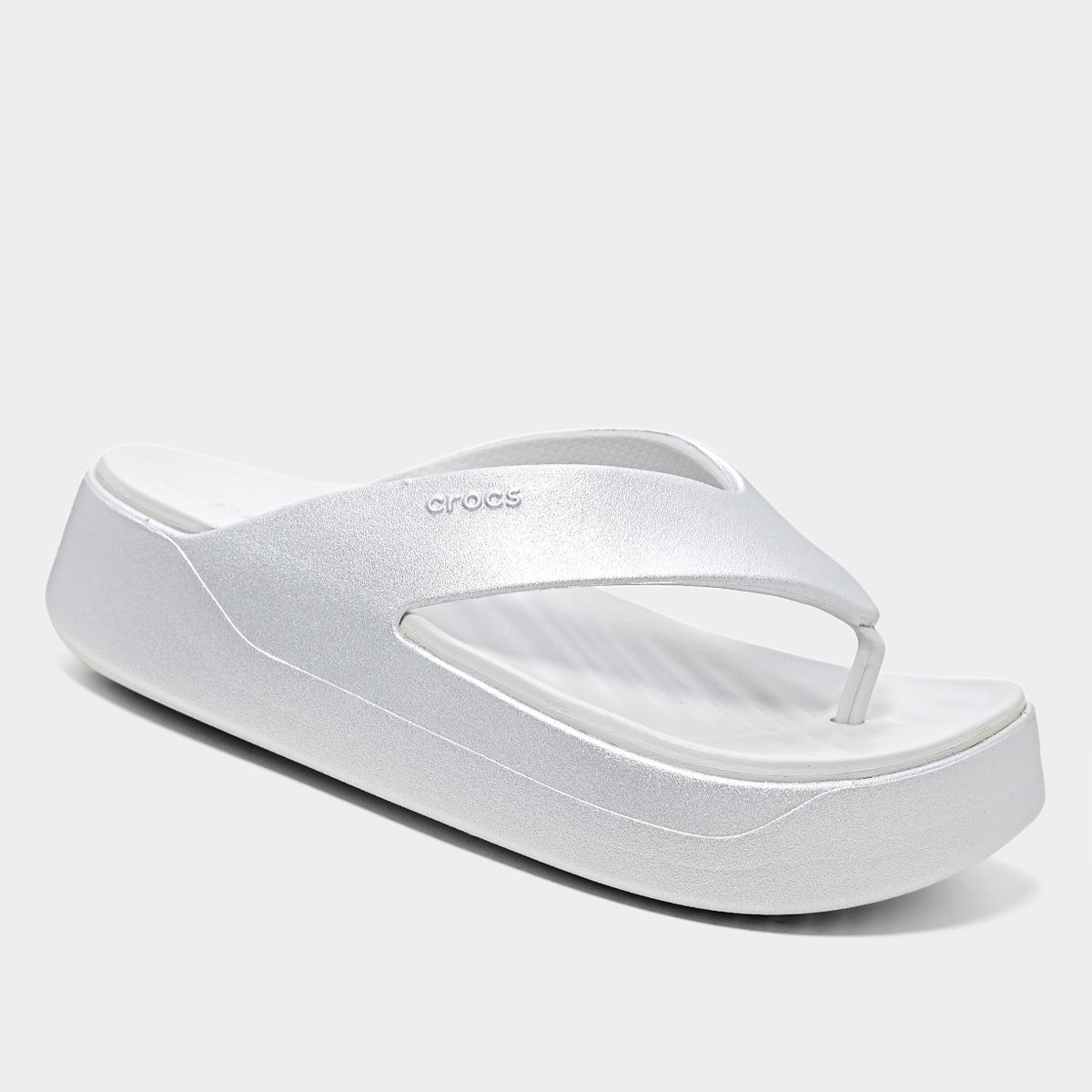 Sandália Crocs Metallic Plataform Flip Feminina - Tam: 39 - 1