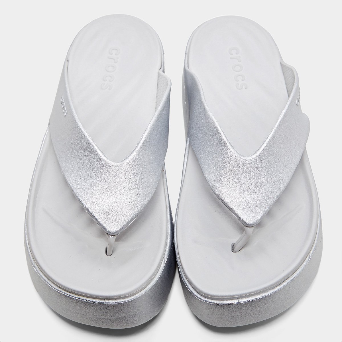 Sandália Crocs Metallic Plataform Flip Feminina - Tam: 39 - 2