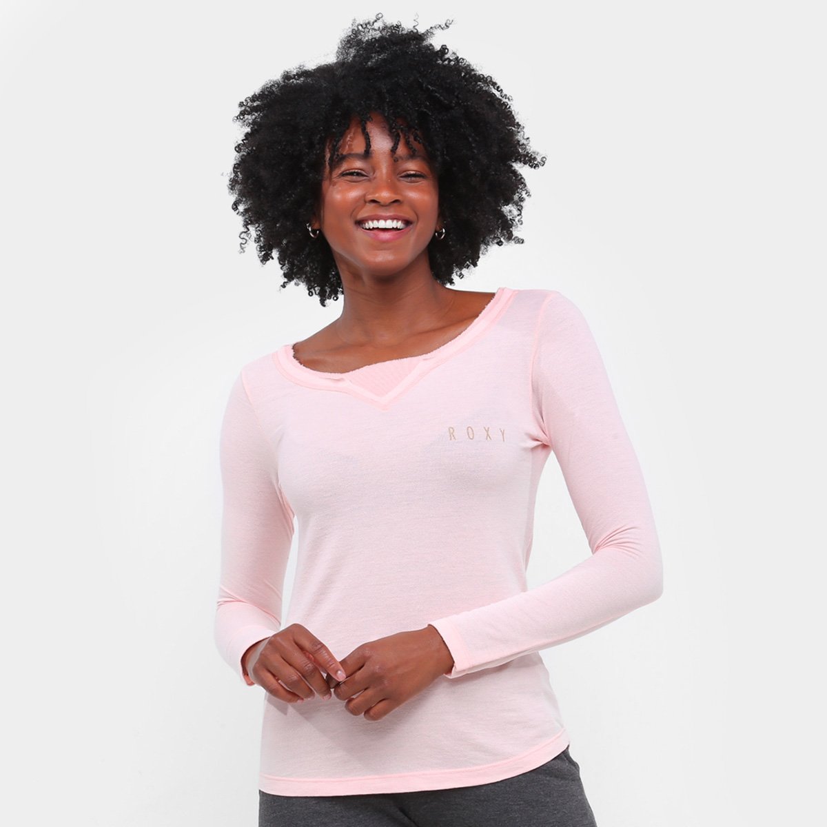 Camiseta Manga Longa Roxy Vintage Seasons Feminina
