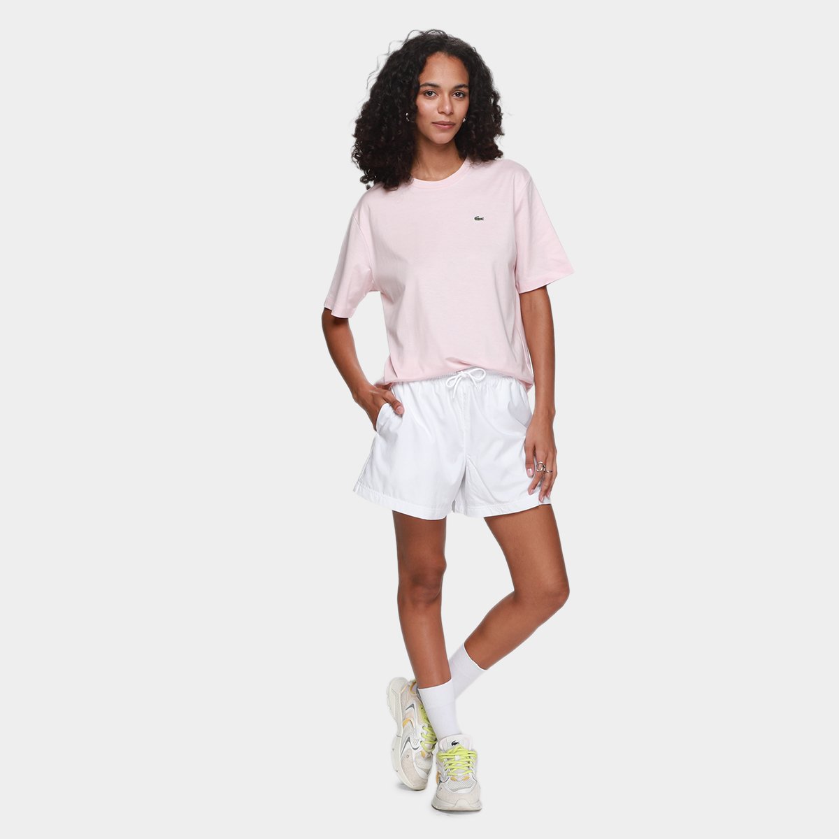 Camiseta Lacoste Casual Feminina - Tam: EGG - 3