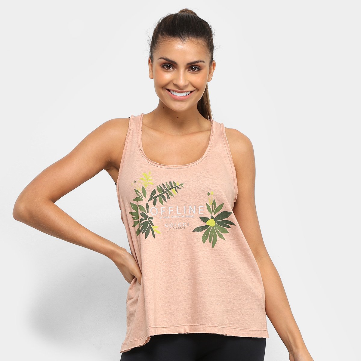 Regata Colcci Fitness Linho Feminina