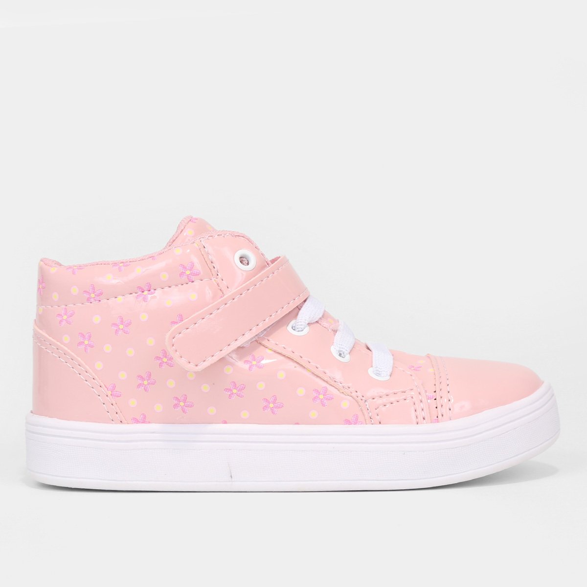 Tênis Infantil Tininha Floral Cano Médio Menina - Tam: 21 - 1
