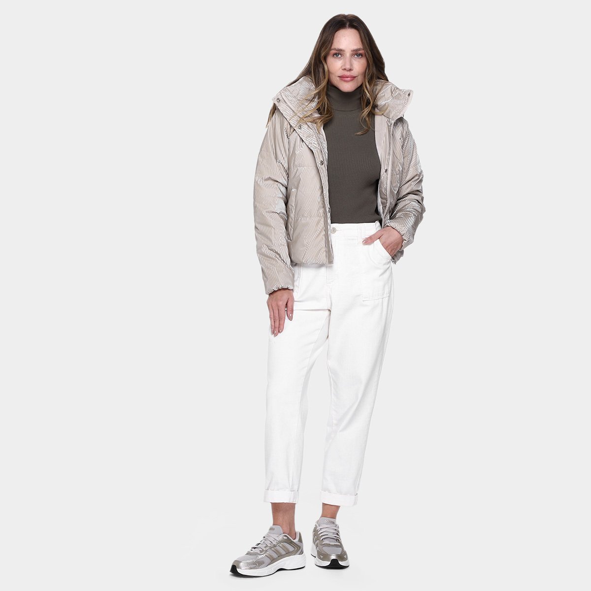 Jaqueta com Capuz Facinelli Pelo Feminina - Tam: M - 4