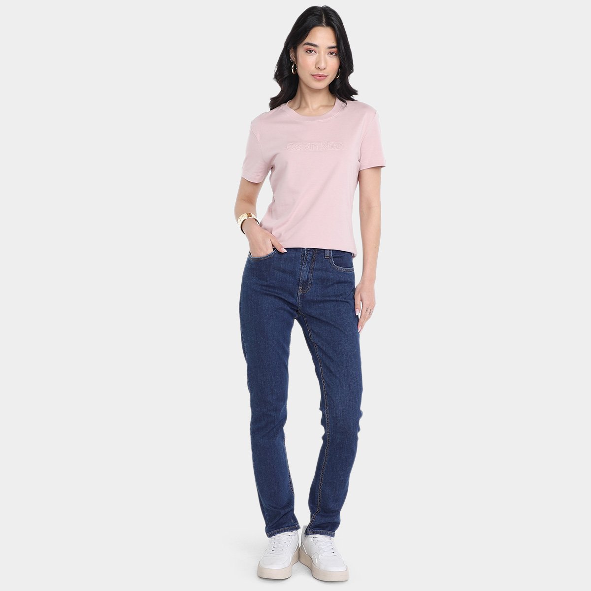 Blusa Calvin Klein Embossed Bordado Feminina - Tam: M - 3