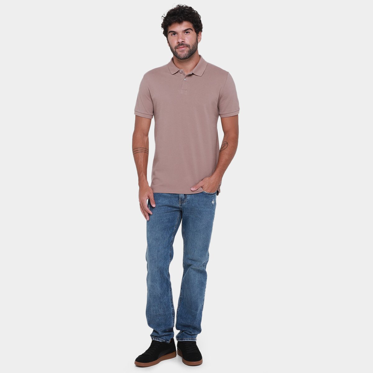 Camisa Polo Calvin Klein Básica Sem Friso Masculina - Tam: M - 3